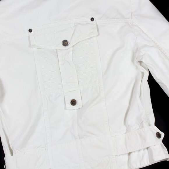 VINTAGE WHITE MULTIPOCKET D&G JACKET WHITE DENIM - Picture 7 of 8